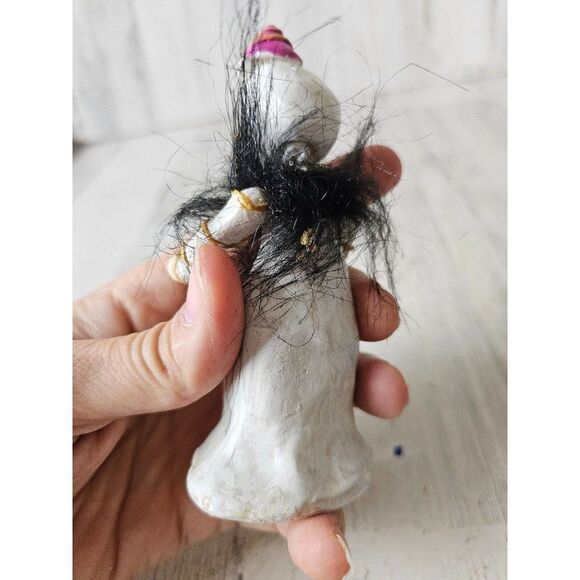 Ghost bobblehead feather Halloween decor mini village jointed - Picture 5 of 8